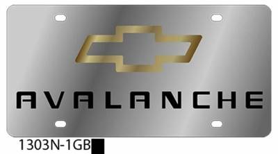 Eurosport Daytona - Eurosport Daytona 1303N-1GB Stainless License Plate Avalanche Bowtie Logo