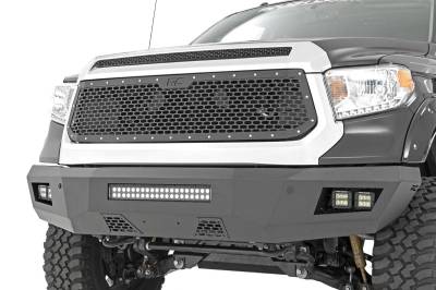 Rough Country Suspension Systems - Rough Country 70222 Front Mesh Grille Insert Black for 14-17 Tundra 2WD/4WD