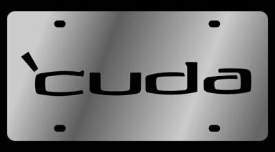 Eurosport Daytona - Eurosport Daytona 1433-1 Stainless License Plate 'Cuda Logo for Plymouth