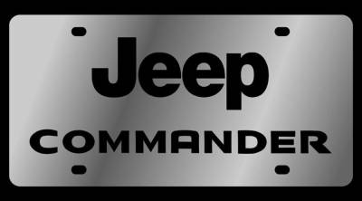 Eurosport Daytona - Eurosport Daytona 1480-1 Stainless License Plate Commander Logo for Jeep
