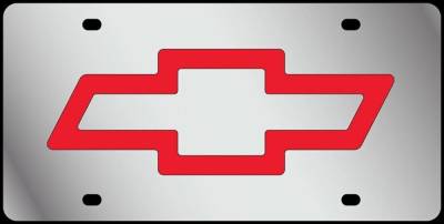 Eurosport Daytona - Eurosport Daytona 1301-4R Stainless License Plate Chevrolet Bowtie Logo