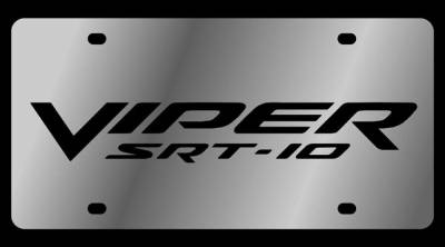 Eurosport Daytona - Eurosport Daytona 1458-1 Stainless License Plate Viper SRT-10 Logo for Dodge