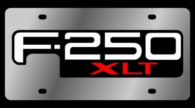 Eurosport Daytona - Eurosport Daytona 1549-1 Stainless License Plate F250 XLT Logo