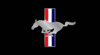 Eurosport Daytona - Eurosport Daytona 3523-1 Carbon Steel License Plate Retro Mustang Pony Logo
