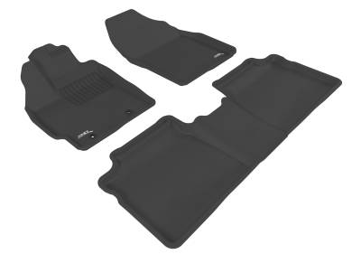 3D MAXpider - MAXpider L1TY04001509 Kagu Floor Mat Front/Rear Black for 10-11 Toyota Prius