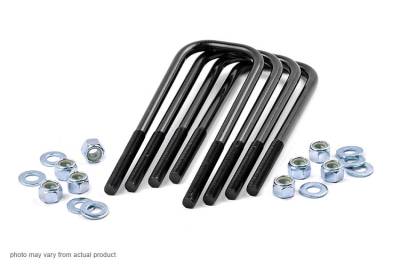 Rough Country Suspension Systems - Rough Country 9/16 x 3.125 x 11.5 Radius Top Leaf Spring U-Bolts 4Pc Set 7653
