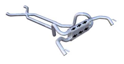 Pypes Performance Exhaust - Pypes SGF70 Race Pro Dual Exhaust System 2.5" w/X-Pipe for Camaro/Nova/Firebird