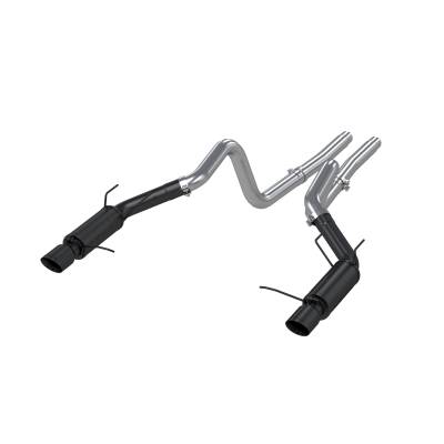 MBRP Exhaust - MBRP S7264BLK Black 3" Cat-Back Dual Exit w/Muffler 11-14 Mustang/Shelby GT500