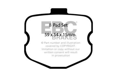 EBC Brakes - EBC Brakes DP41771/3R Yellowstuff Street & Track Brake Pads for Corvette
