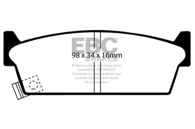 EBC Brakes - EBC Brakes DP4686/2R Yellowstuff Street & Track Brake Pads for M30 Skyline