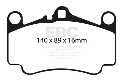 EBC Brakes - EBC Brakes DP41515R Yellowstuff Street & Track Brake Pads for 98-12 911