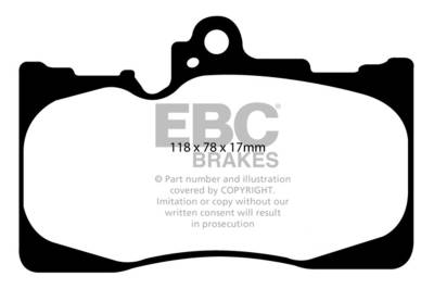 EBC Brakes - EBC Brakes DP41589R Yellowstuff Street & Track Brake Pads