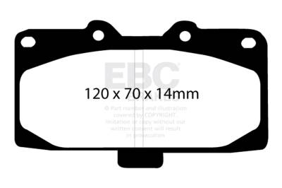 EBC Brakes - EBC Brakes DP41200R Yellowstuff Street & Track Brake Pads