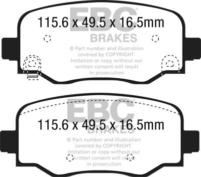 EBC Brakes - EBC Brakes DP62237 6000 Series Greenstuff Truck/SUV Brakes Disc Pads