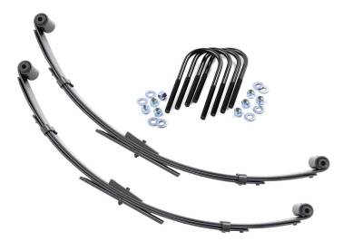 Rough Country Suspension Systems - Rough Country 8012KIT Rear Leaf Spring Kit for 2.5" Lift for 87-95 Wrangler YJ
