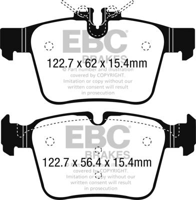 EBC Brakes - EBC Brakes DP42215R Yellowstuff Street & Track Brake Pads for 15-18 C300 C400