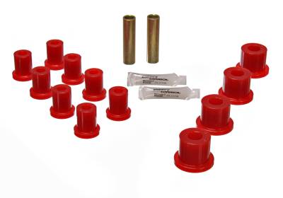 Energy Suspension - Energy Suspension 2.2116R Leaf Spring Bushing Set Polyurethane Red