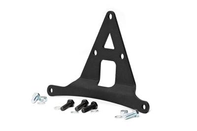 Rough Country Suspension Systems - Rough Country 10510 License Plate Relocation Bracket Black for 97-06 Wrangler TJ