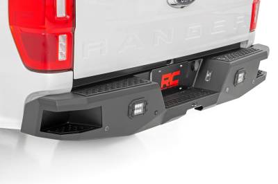 Rough Country Suspension Systems - Rough Country Heavy Duty Black Rear Bumper 19-24 Ford Ranger 10760