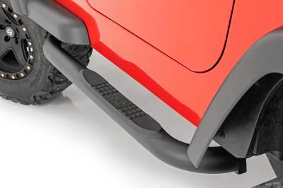 Rough Country Suspension Systems - Rough Country 90799 3" Drop Step Nerf Bars Black for 87-06 Jeep Wrangler YJ/TJ
