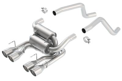Borla - Borla 11744 S-Type Axle-Back Exhaust Dual Split Rear Exit 05-08 Corvette 6.0/6.2