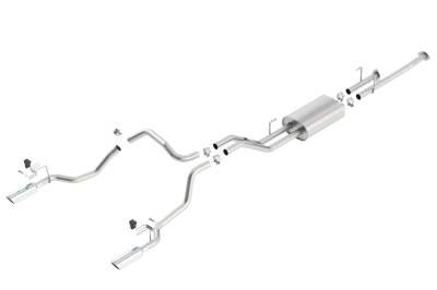 Borla - Borla Exhaust 140638 Touring Cat-Back System for 14-16 Toyota Tundra