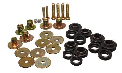 Energy Suspension - Energy Suspension 3.4142G Black Polyurethane Body Mount Set