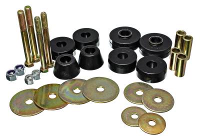 Energy Suspension - Energy Suspension 3.4137G Body Cab Mount Set Polyurethane Black