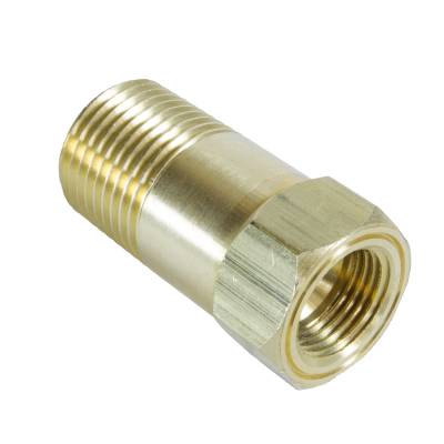 AutoMeter - AutoMeter 2270 Fitting Mech Temp Adapter Gauge Extension 1/2" NPT Male Brass