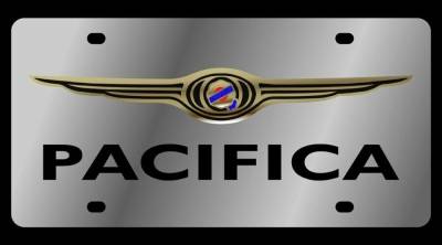 Eurosport Daytona - Eurosport Daytona 1465-1 Stainless License Plate Pacifica Logo for Chrysler