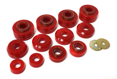 Energy Suspension - Energy Suspension 4.4104R Body Cab Mount Set Polyurethane Red