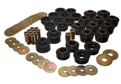 Energy Suspension - Energy Suspension 3.4141G Black Polyurethane Body Mount Set