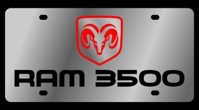 Eurosport Daytona - Eurosport Daytona 1457-1 Stainless License Plate RAM 3500 Logo for Dodge