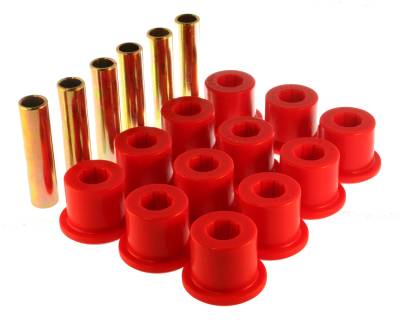 Energy Suspension - Energy Suspension 3.2106R Leaf Spring Bushing Set Polyurethane Red