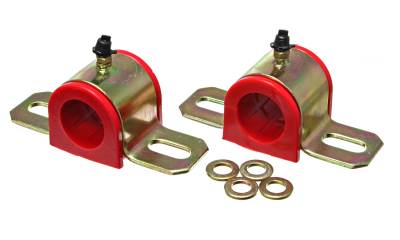 Energy Suspension - Energy Suspension 9.5161R Sway Bar Bushing Set Front/Rear Polyurethane Red