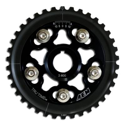 AEM Electronics - AEM 23-800BK Tru-Time Adjustable Cam Gear 5-Bolt 1988-1995 Honda Civic