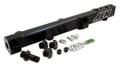 AEM Electronics - AEM 25-104BK High Volume Fuel Rail Black 1992-2001 Honda Prelude