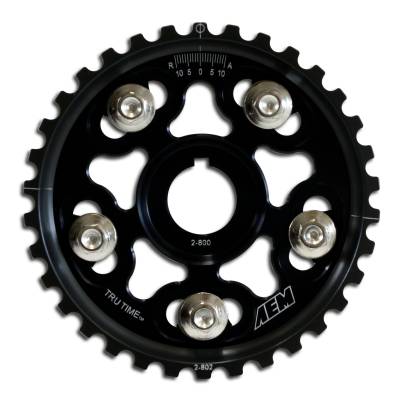 AEM Electronics - AEM 23-802BK Tru-Time Adjustable Cam Gear 5-Bolt 1990-2001 Acura Integra