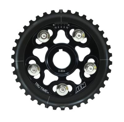 AEM Electronics - AEM 23-804BK Tru-Time Adjustable Cam Gear 5-Bolt 1996-2000 Honda Civic