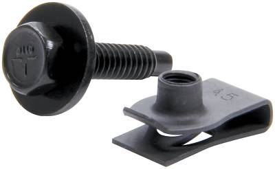 Allstar Performance - Allstar Performance ALL18558 Body Bolt Kit w/Clips Black Bolts