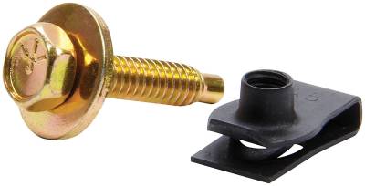 Allstar Performance - Allstar Performance ALL18559 Body Bolt Kit w/Clips Gold Bolts