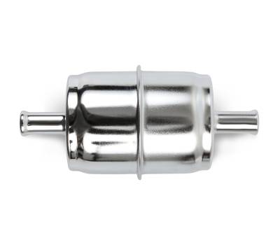 Holley - Holley Performance 162-523 Fuel Filter In-Line 3/8" Chrome