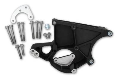 Holley - Holley 20-135BK Accessory Drive Bracket Black for GM LS Engine Applications