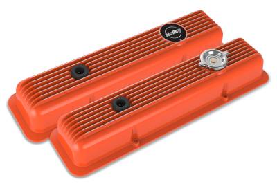 Holley - Holley Performance 241-136 Engine Valve Cover Set for Chevy Small Block