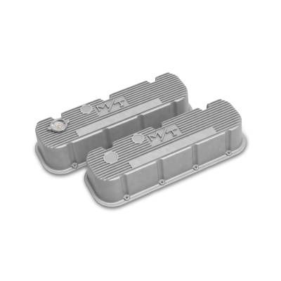 Holley - Holley Performance 241-150 M/T Retro Aluminum Valve Covers for 63-89 Chevy/GMC