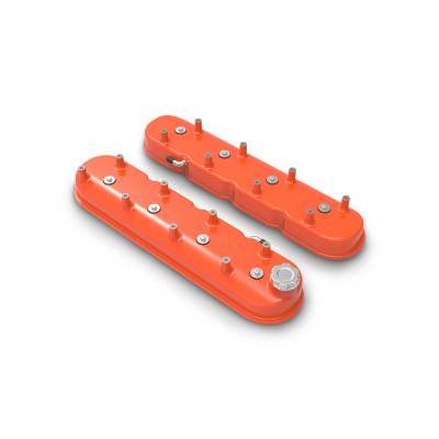 Holley - Holley Perf 241-164 Orange LS Valve Cover for 97-17 Buick/Cadillac/Chevy/GMC