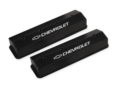 Holley - Holley 241-286 Blk Licensed Track Serie Valve Cover for 87-97 Chevy/GMC/Pontiac