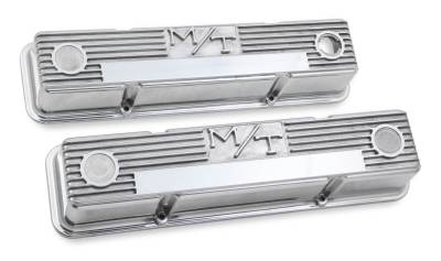 Holley - Holley 241-82 M/T Retro Alu. Valve Covers Polished for 87-55 Buick/Chevy/GMC