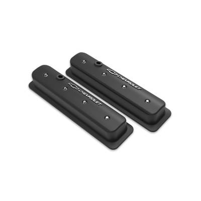 Holley - Holley 241-292 Blk Muscle Series Valve Cover Set for 87-02 Chevy/GMC/Pontiac