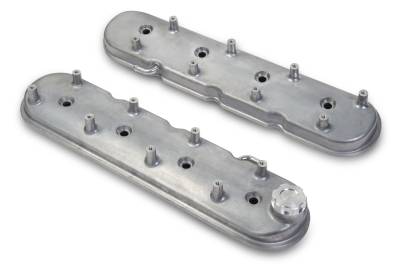 Holley - Holley 241-88 LS Valve Cover Natural Cast for 97-17 Buick/Cadillac/Chevy/GMC